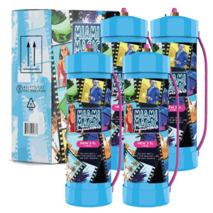 4 x Miami Magic 3.3L nitrous oxide canisters delivery for melbourne region